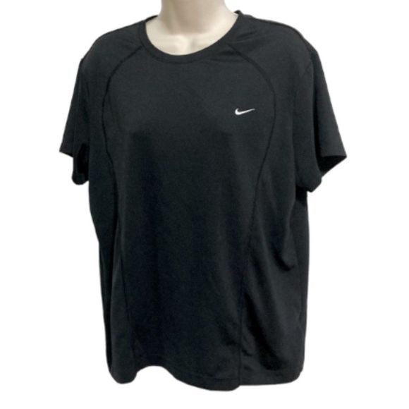 NIKE Performance Black Short Sleeve Crew Neck Tee Youth Large 16 18 - Picture 1 of 13